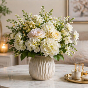 Decorative Floral Arrangement (Vase Included)